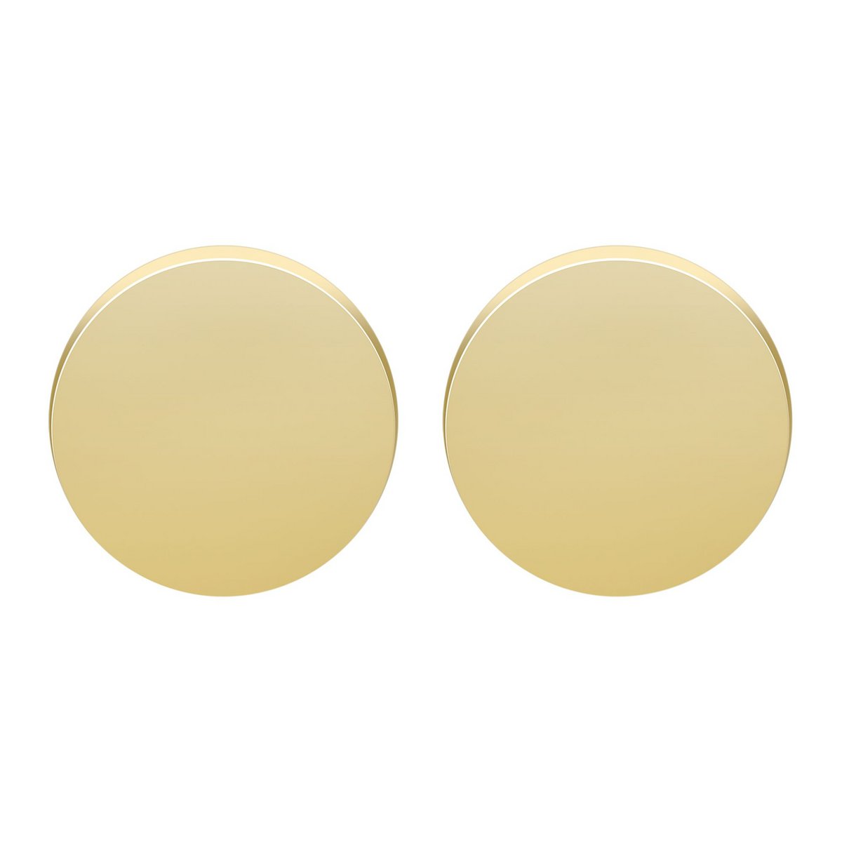 "Circ", oorknopjes, roestvrij staal, rond, goudkleurig