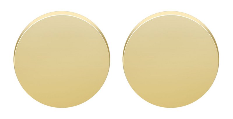 "Circ", oorknopjes, roestvrij staal, rond, goudkleurig