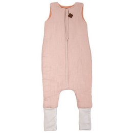 Dubleside BIO muslin NYFØDT SLEEPPOSE TOG 2, 12-24m DARK BLUSH/LAKS
