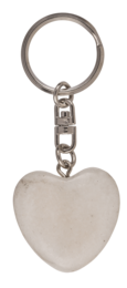 Metal Keychain, Worry Heart Natural Stones,