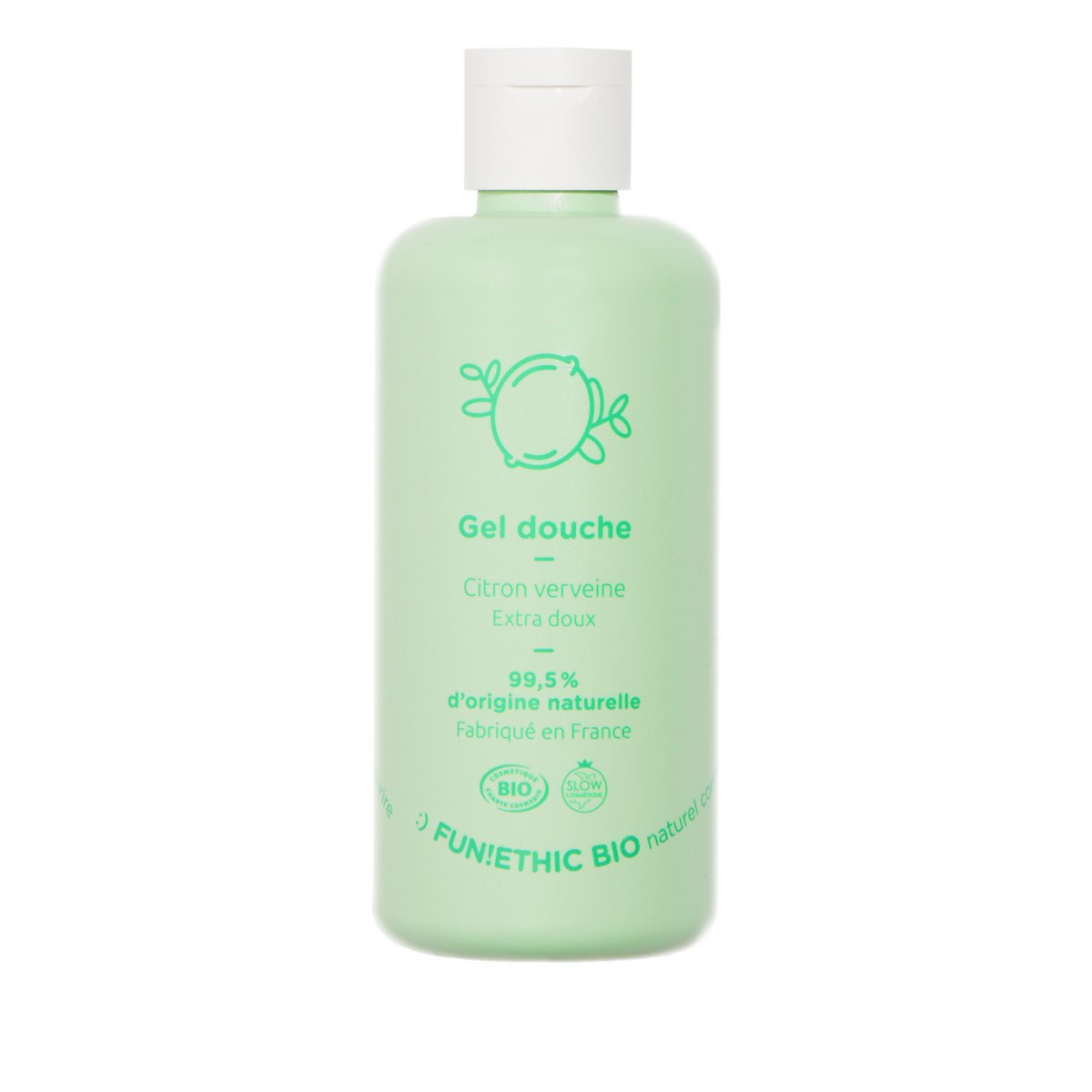 Gel de ducha extra suave certificado Cosmos Organic - Perfume tónico refrescante orgánico 100% natural