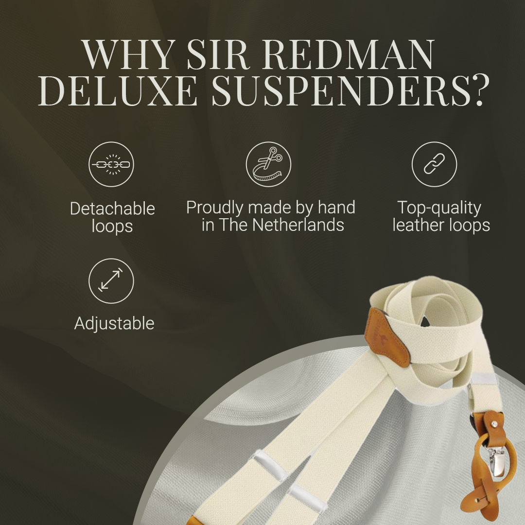 Sir Redman Hosenträger Y-Modell – Creme