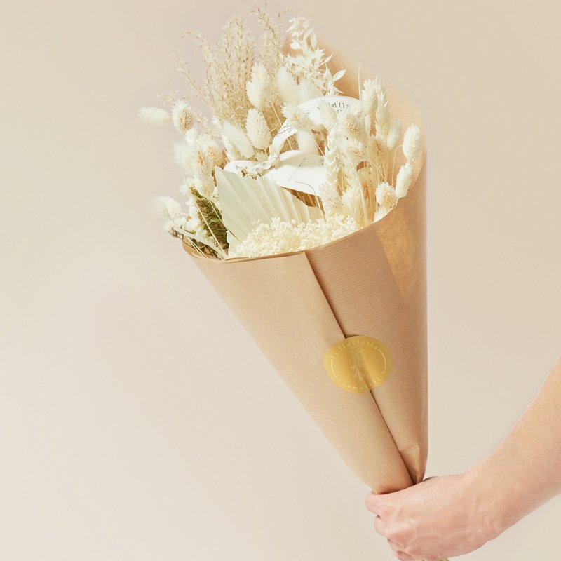 Dried Flowers Field Bouquet - Exclusive White - Wedding Favorite