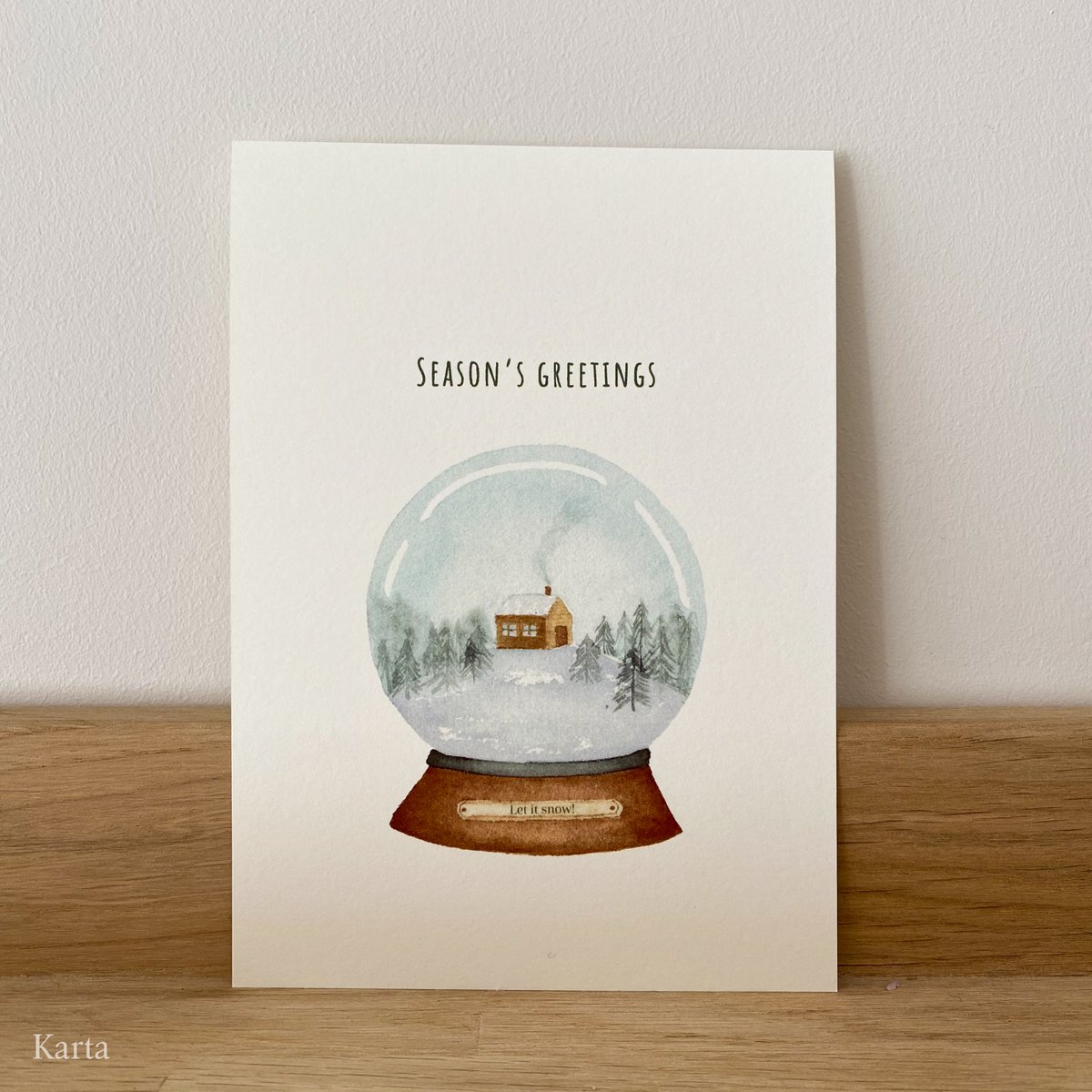 Carte de Noël - Boule à neige