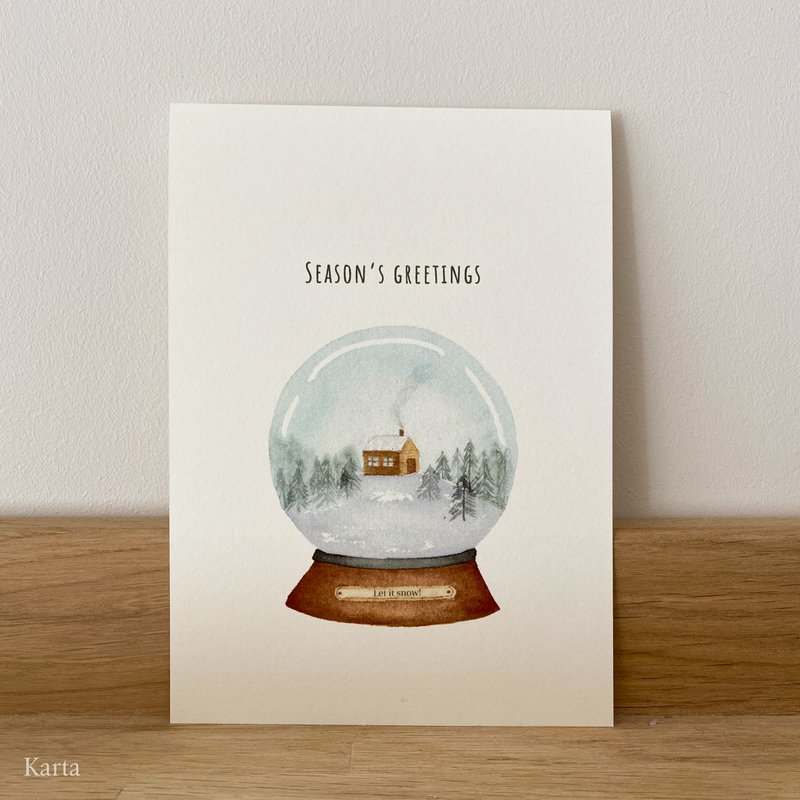 Christmas card - Snowglobe