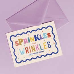 Carte d'anniversaire ridée