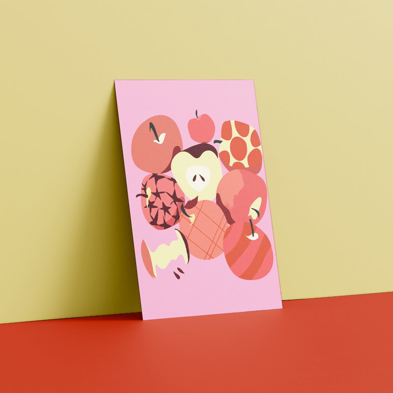Carte postale - Pommes