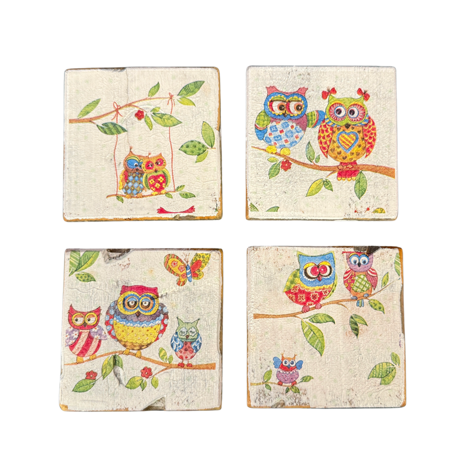 home deco old dutch coast owls colourful