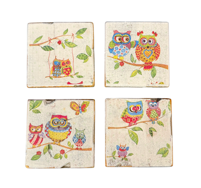 home deco old dutch coast owls colourful