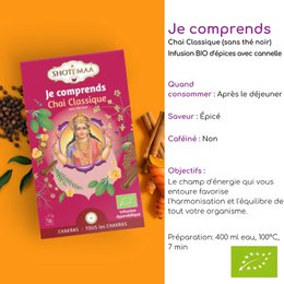 Klassischer Bio-Chai-Kräutertee ohne Koffein – Großzügiger und ausgewogener Aufguss – Moment der Entspannung und Stabilität – Ideal nach den Mahlzeiten