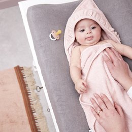 Bath cape terry cloth Ruffle Soft Pink