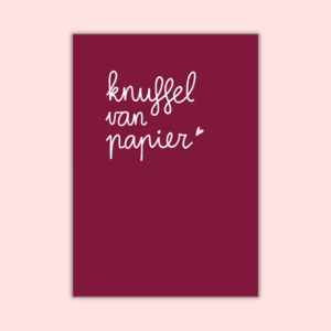WENSKAART - Knuffel van papier