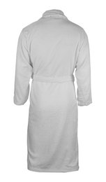 Albornoz 100% algodón orgánico, 420 gr./m², Blanco S/M