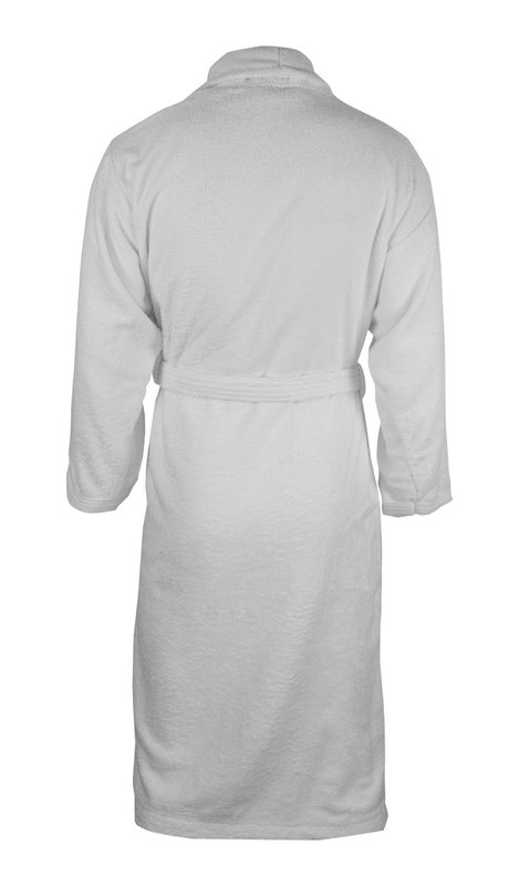 Albornoz 100% algodón orgánico, 420 gr./m², Blanco S/M