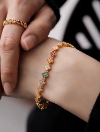 Bracelet en cristal de trèfle kaléidoscope