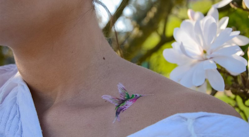 Tijdelijke tattoo: Kolibrie