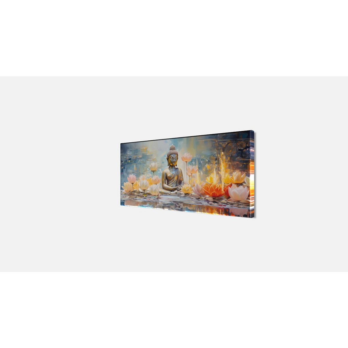 Wandfoto BOEDDHA 33x70 cm – canvas foto spieraam decoratie modern