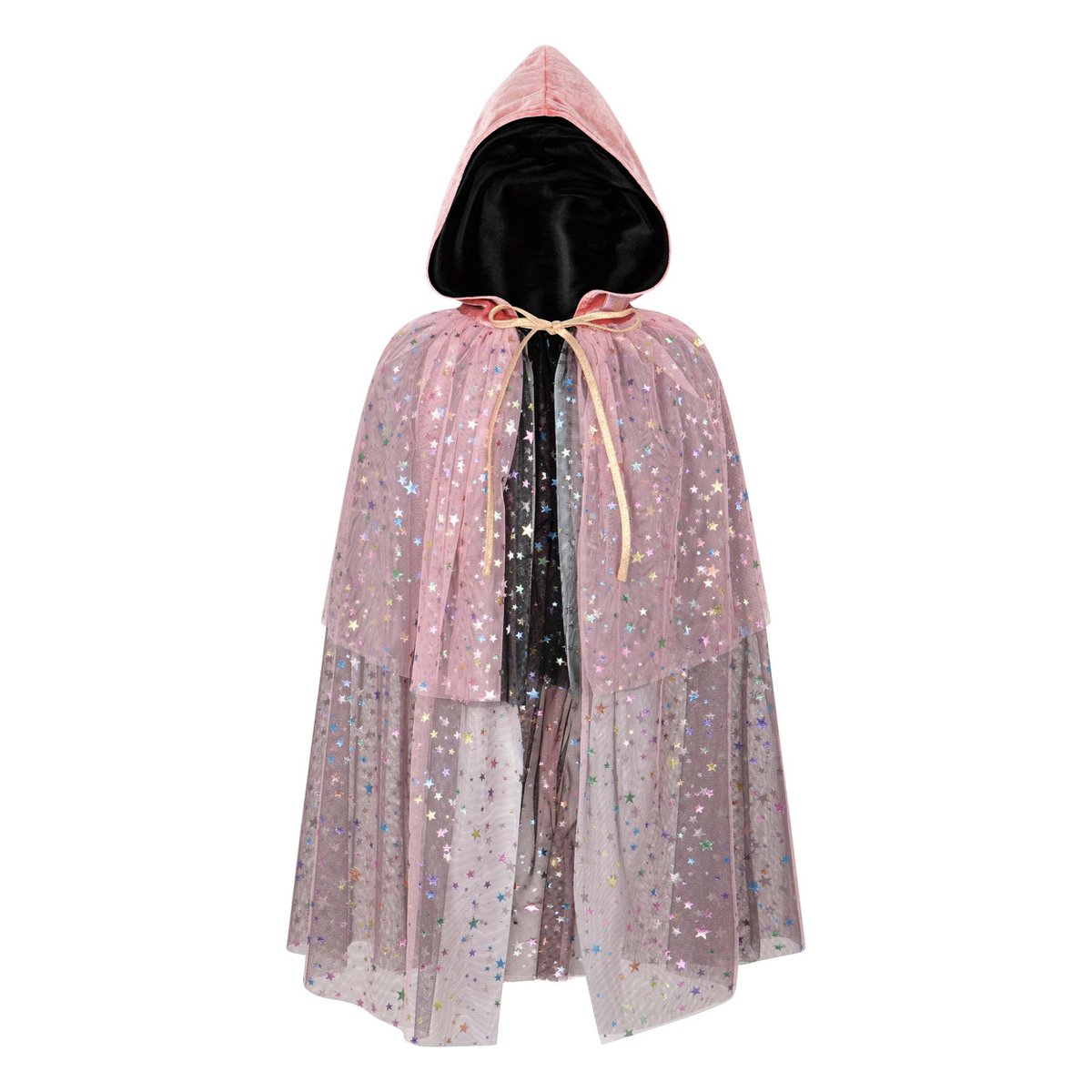 Magico mantello bifacciale per bambini "Stelle arcobaleno"