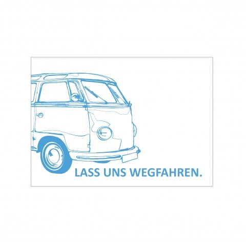 Postcard across, LET'S DRIVE AWAY