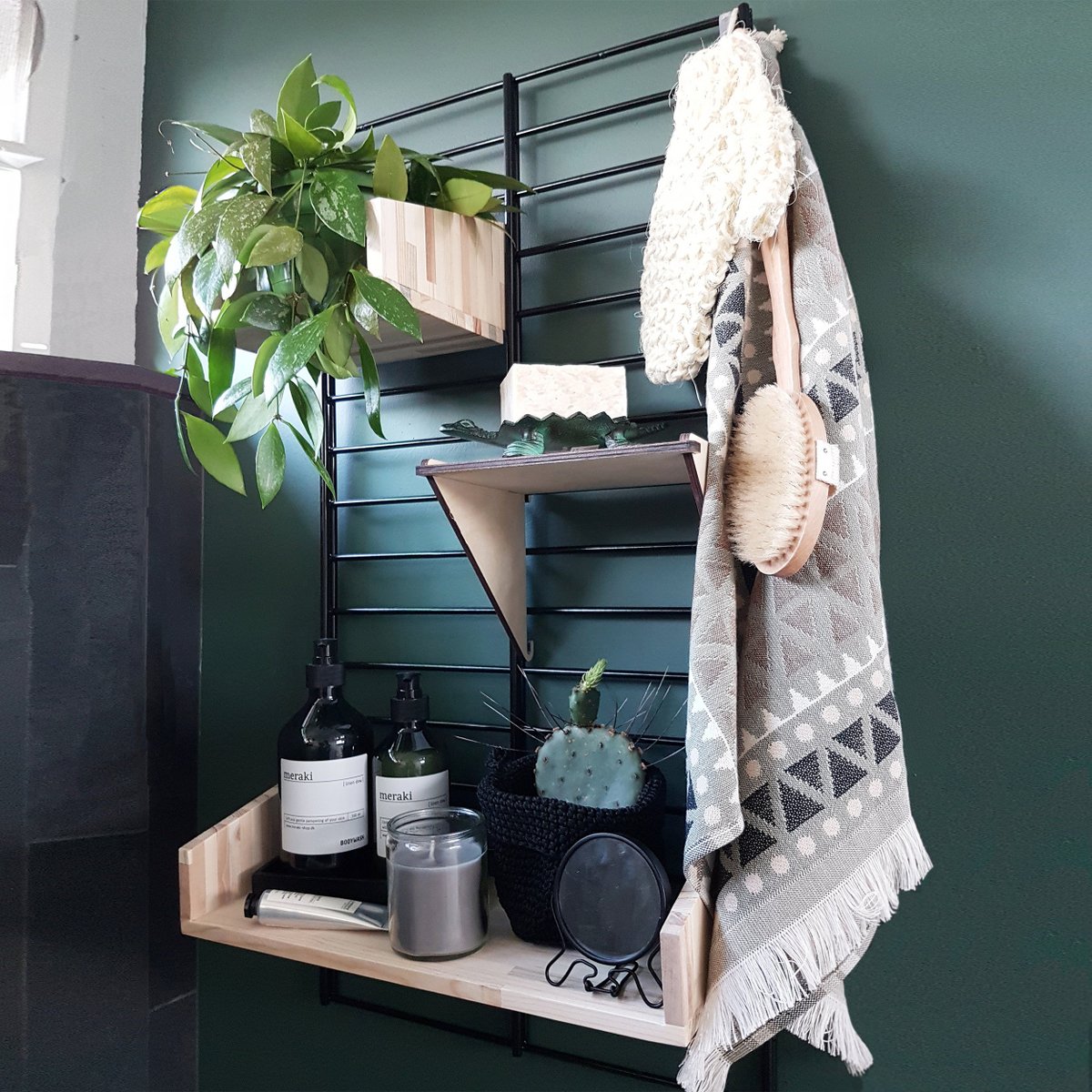 Paquete Fency Palet Prensado para Baño Negro