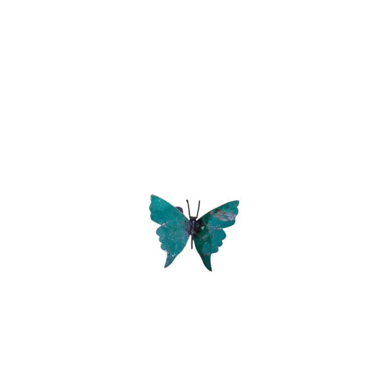 PETIT PAPILLON VERT EN MÉTAL