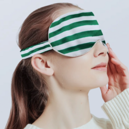 Masque de sommeil surdimensionné en soie 19 mamans – Collection rayée