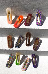 ⋒ Quadratharzhaarclip (20 Farben) ⋒