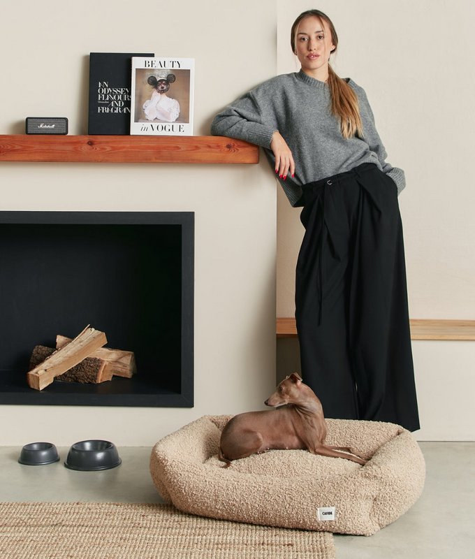 Cama Perro Borreguito Beige, Snozy