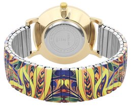 Excellanc Damenuhr mit Edelstahlzugband, goldfarbig/mehrfarbig
