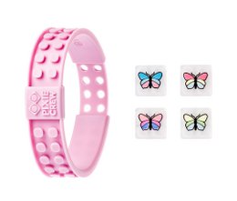 PIXIE CREW Kreativt pixelarmbånd — japansk forår / pink med sommerfugle