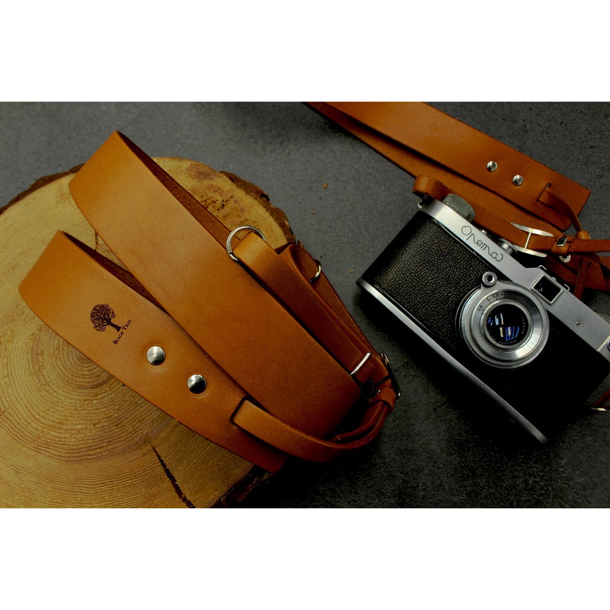 Leather camera strap