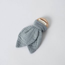 OrganicEra Organic Muslin Teether, Aqua