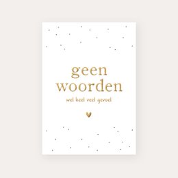 Kort ingen ord | Guld folie
