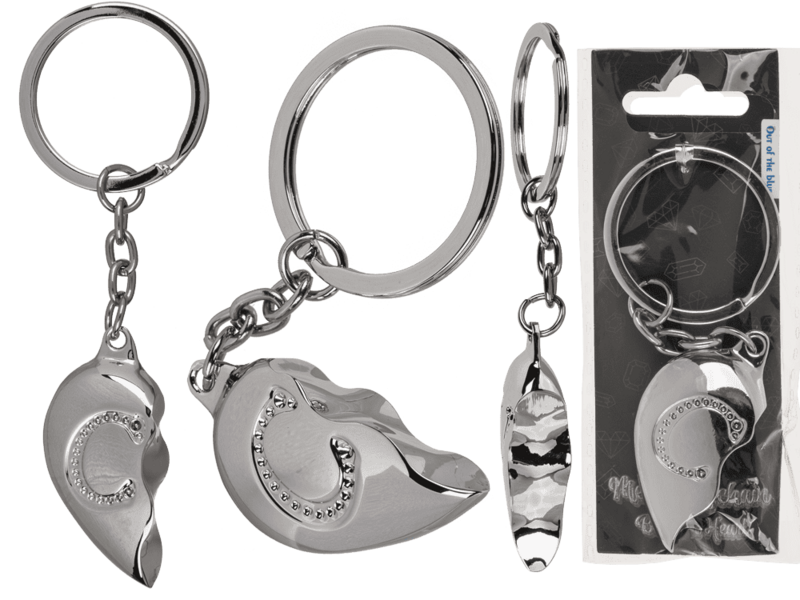 Metal Keychain, Broken Heart,