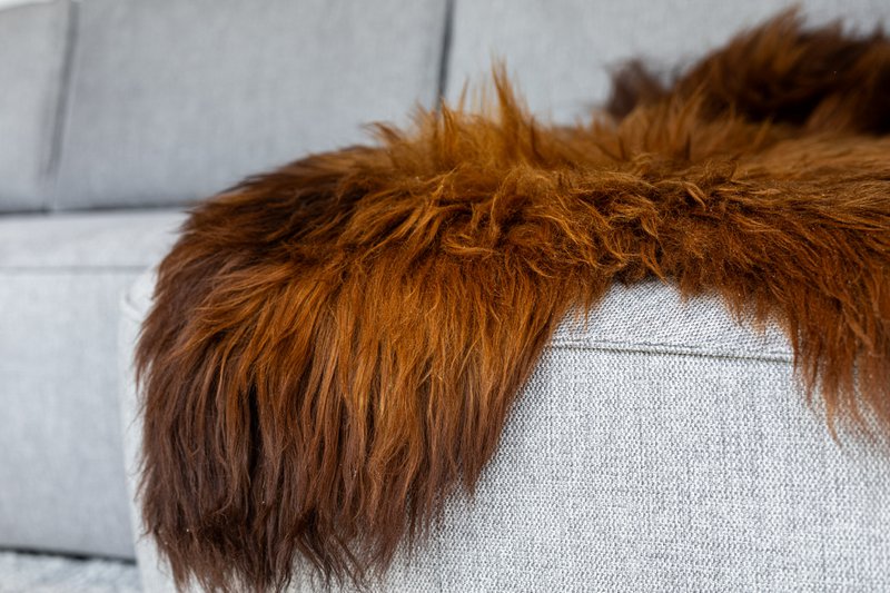 Icelandic sheepskin - Flamed brown