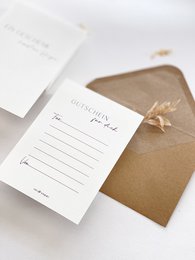 Voucher card for your favorite person