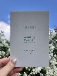 Carte postale Déchets Concept A6