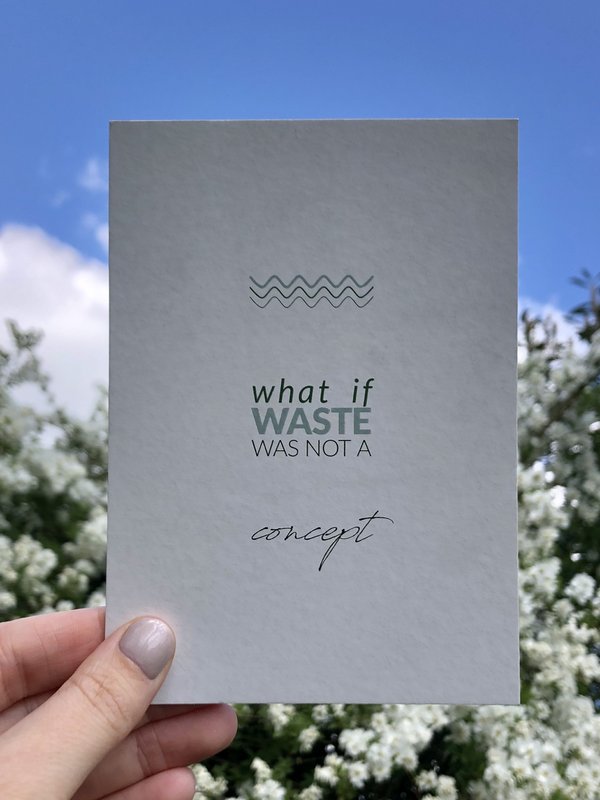 Carte postale Déchets Concept A6