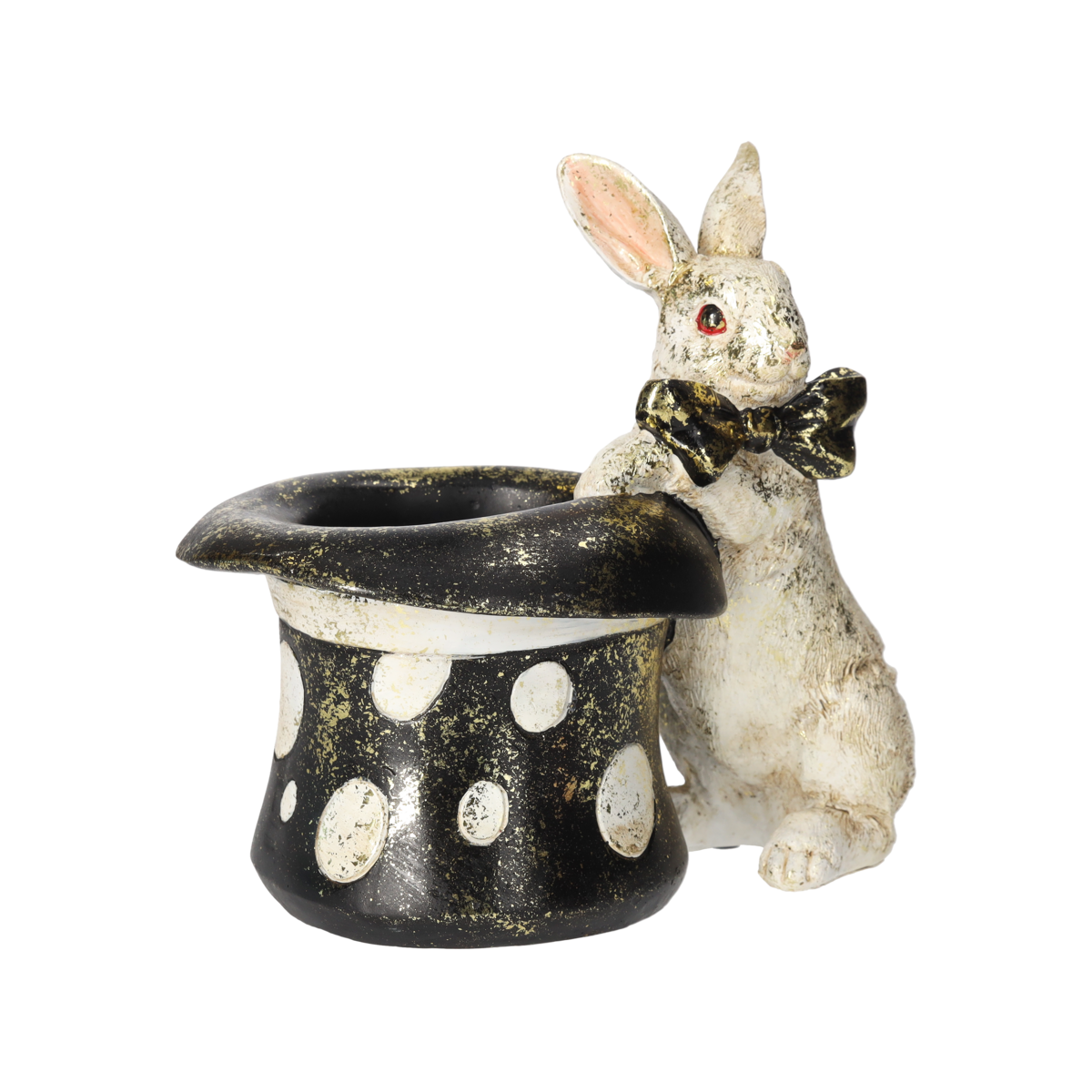 Vintage-Stifthalter aus Kunstharz, Hase, H18 x 13 x 20 cm
