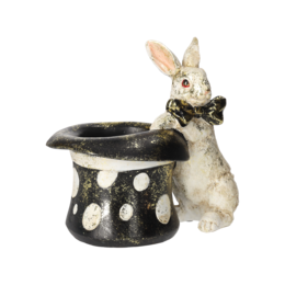 Vintage resin pen holder rabbit H18x13x20