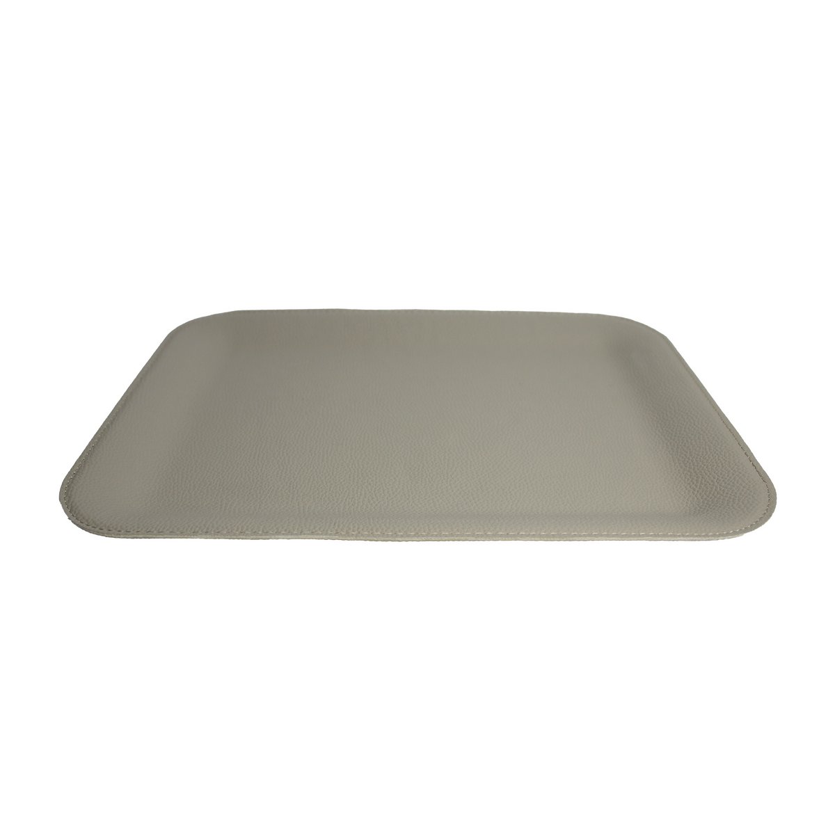 Tablette plate en cuir synthétique taupe gris brun lisse en cuir optique 33x25 cm