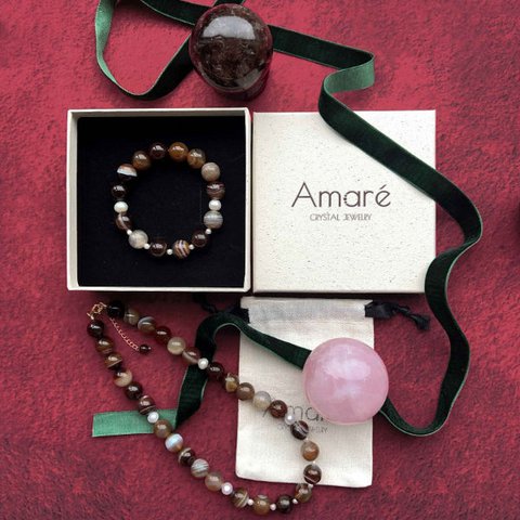 Kaia Latte Onyx kristallen geschenkdoos