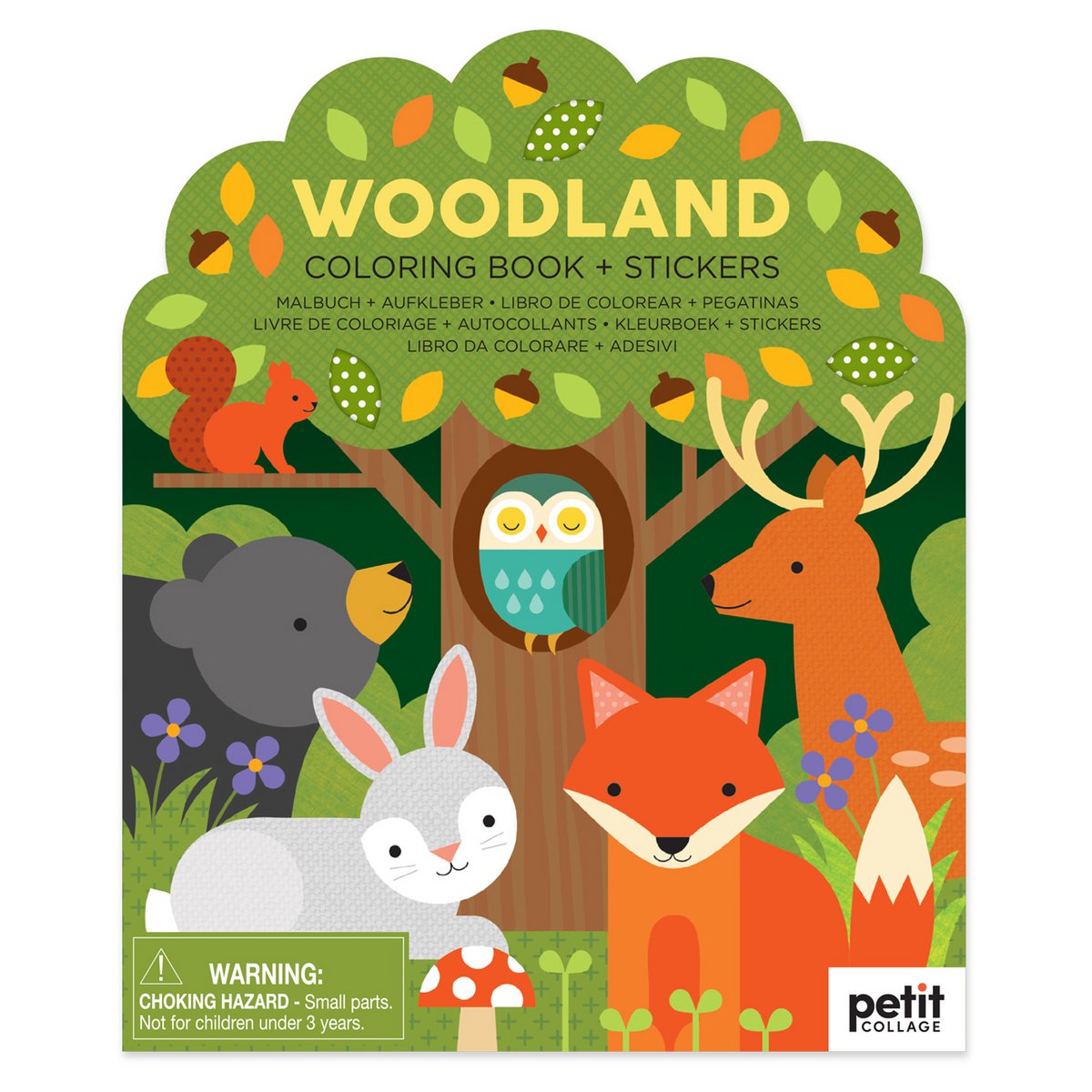 Kleurboek Met Stickers - Bos