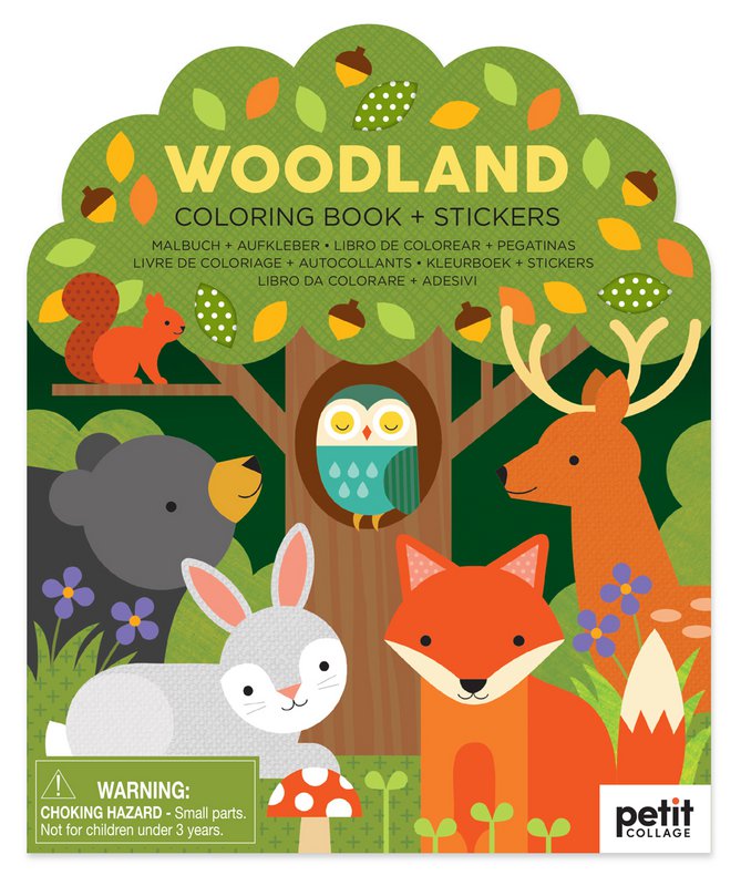 Kleurboek Met Stickers - Bos