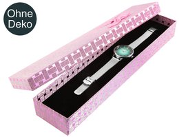 Uhrenbox, Pappe, pink, VE 6, 30 cm x 6,5 cm x 3,5 cm