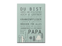Postcard "You are Papa", green