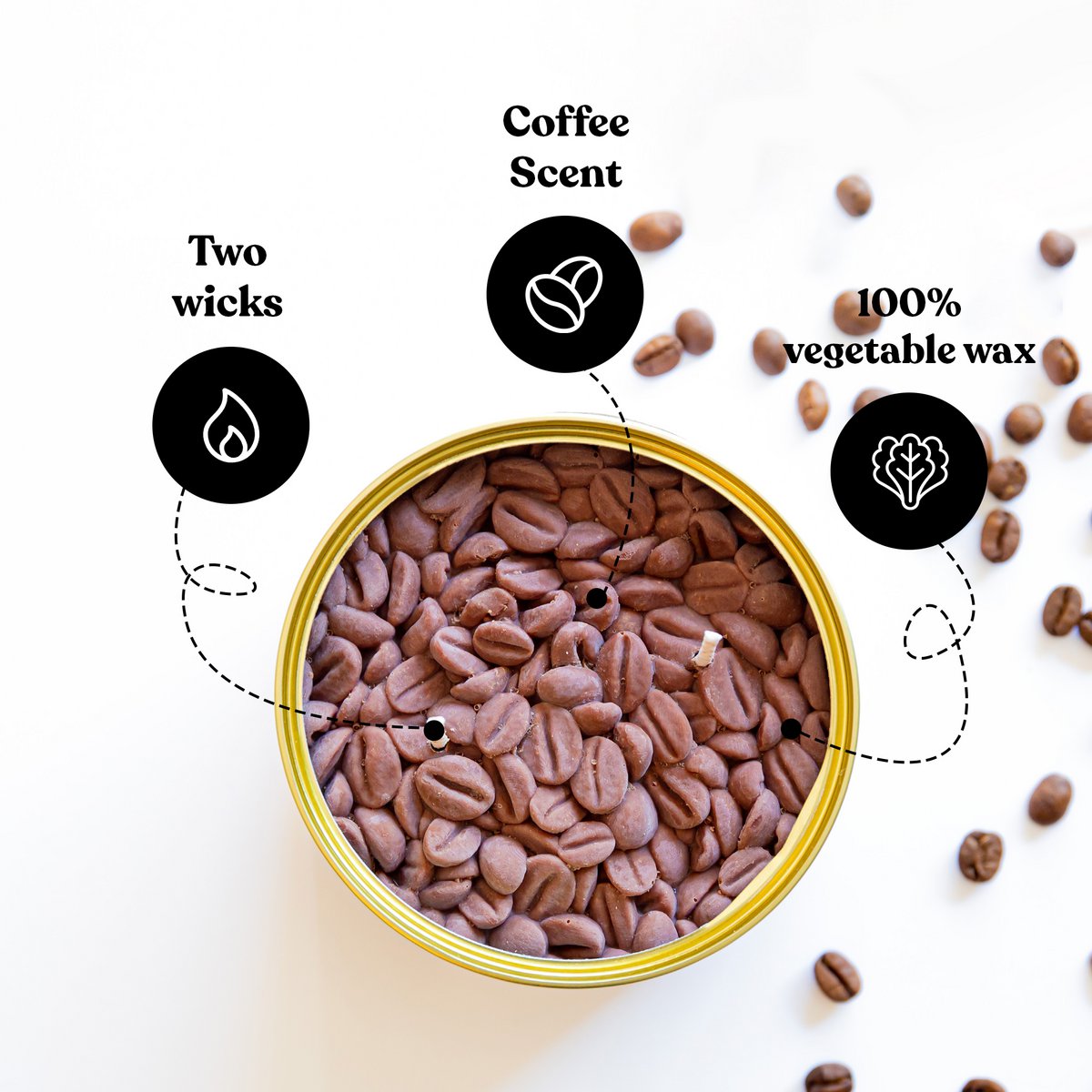 Koffiebonen Kaars