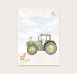 Postkort traktor