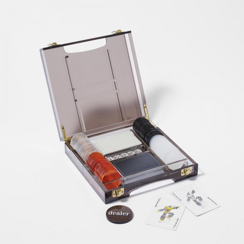 Lucite Sunnylife Poker Set