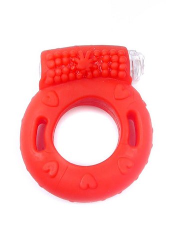 Boysoftoys - 67-00041 - vibrierende Cockring - Rot - Batterien inklusive - in Plastiktüte gepackt